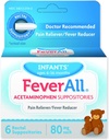 Feverall Infant Acetaminophenの坐骨6のRectalの坐骨80mg各痛みのReliever/Feverの減力剤。Parabenは、人工的な色か他の防腐剤放しません。 年齢 6〜36ヶ月