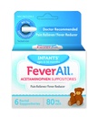 Feverall Infant Acetaminophenの坐骨6のRectalの坐骨80mg各痛みのReliever/Feverの減力剤。Parabenは、人工的な色か他の防腐剤放しません。 年齢 6〜36ヶ月