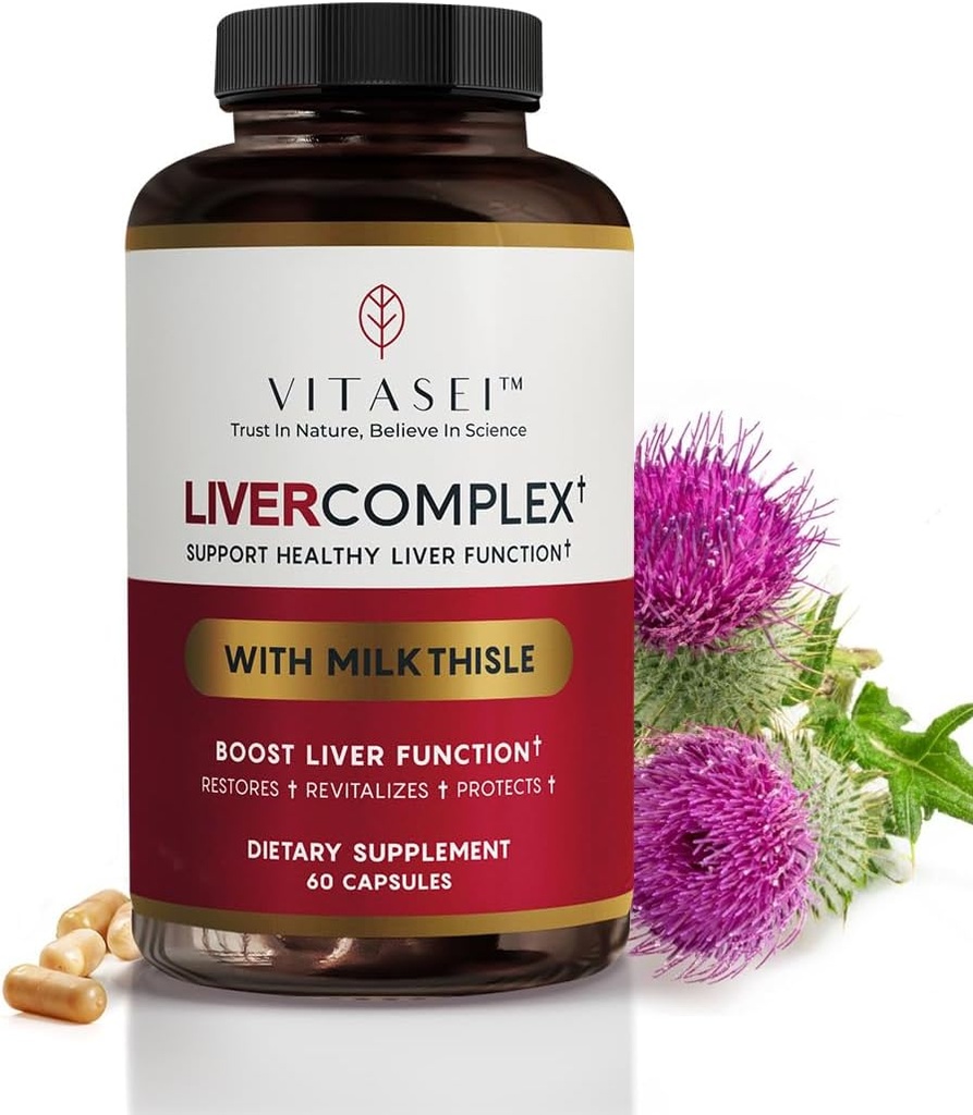 VITASEIのレバーの清潔なDetox及び修理、肝臓のコンプレックスW/Milkのこのtleのエキス、Garcinia、C3のサポート草の栄養補助食品、女性及び人のためのDetoxの形態、60のカプセル