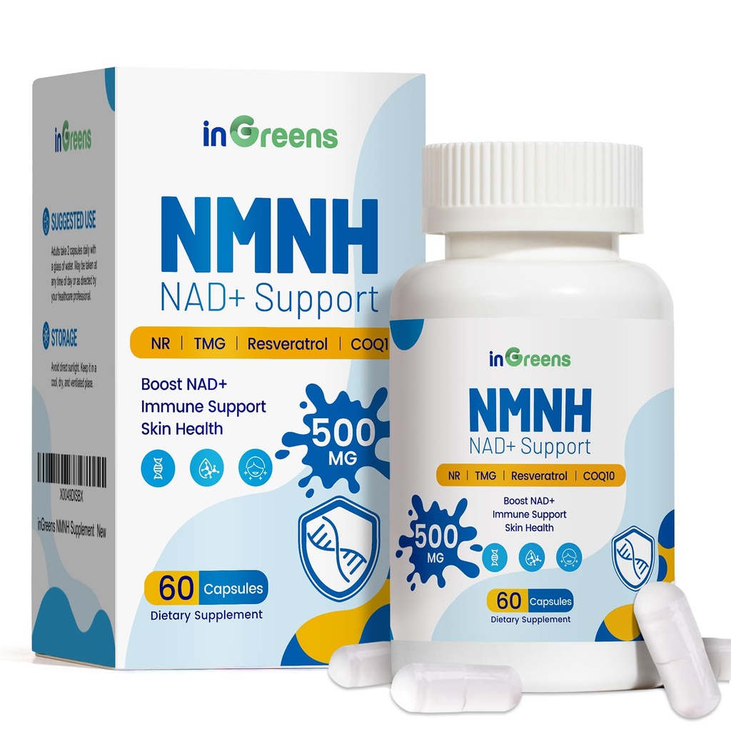 500mg NMNH、NR、TMG、Resveratrol、COQ10、NADの補足、反老化、エネルギー、ブーストNAD+とのNMNの補足の代わり レベル、60カプセル