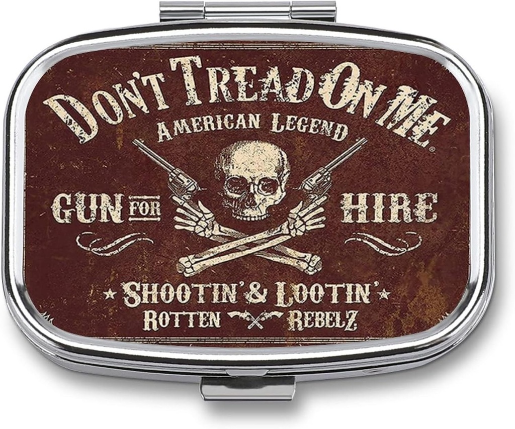 金属の2のコンパートメントの丸薬のオルガナイザーの旅行友好的な携帯用密集したピル箱のポケット ウォレットのためのかわいい丸薬の毎日の携帯用薬のビタミンのタブレットの貯蔵、samll、20220813.0 オウンス