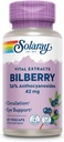 SOLARAY Bilberry Berry Extract 42 mg, 目の健康 & 循環サポート, と 36% アントシアノシド, ビーガン, 60 VegCaps