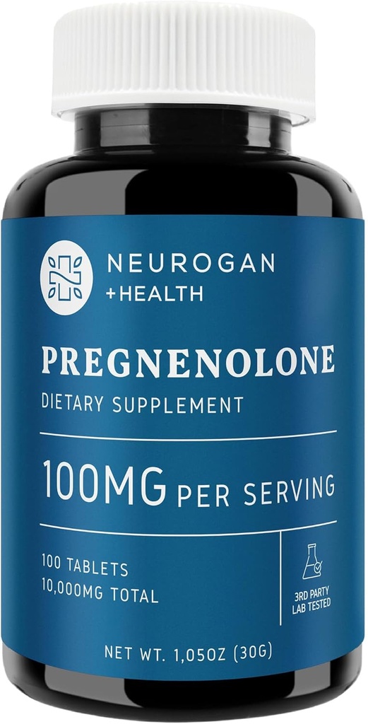 Neurogan Pregnenolone Supplement - 100錠 - 天然Prohormoneサポートホルモンバランス&ヘルシーエイジング - 米国製非GMO-