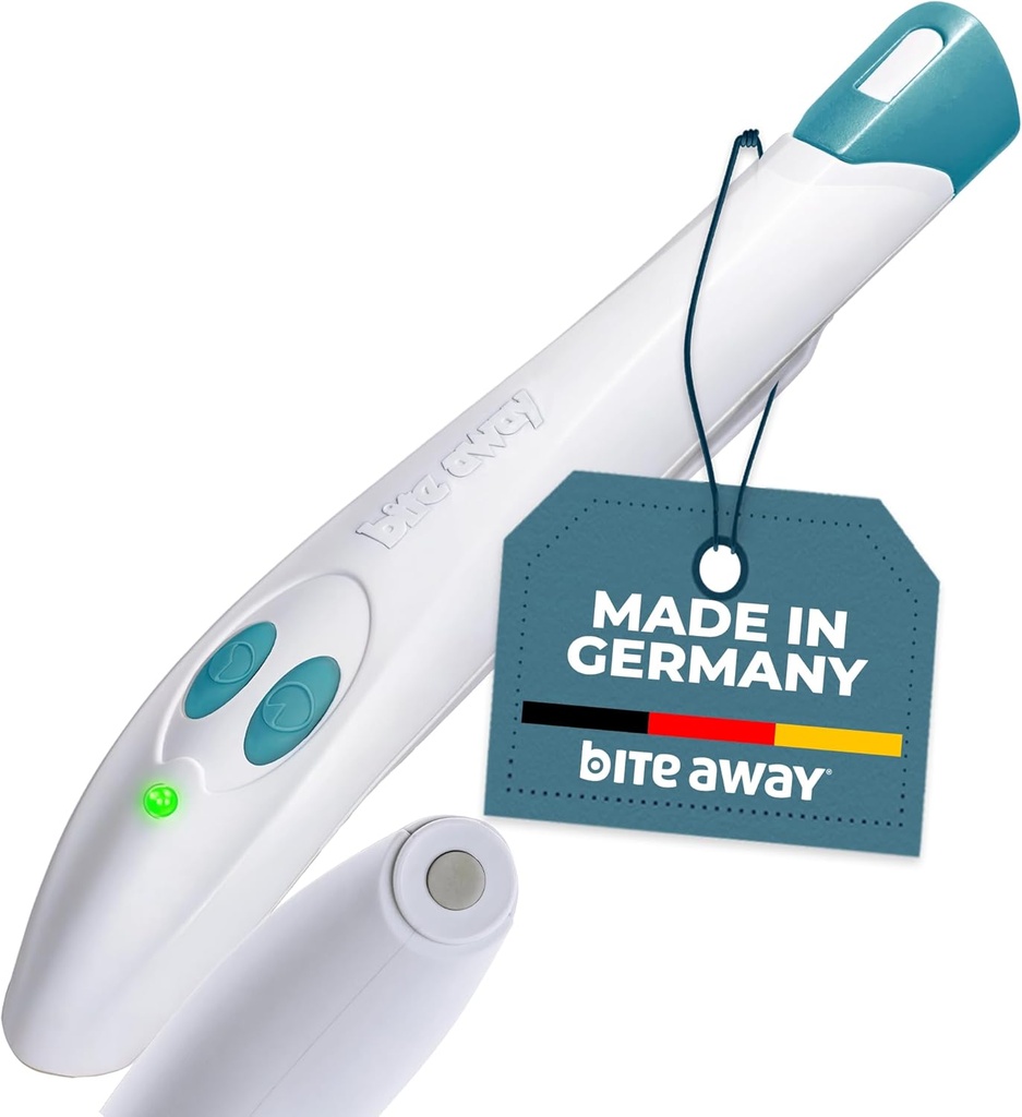 ドイツで作られたMosquito Bitesのための元の電子バグ咬傷の治療。 化学薬品なし - 熱による処置、電池の第1セットと可能な最大300の適用