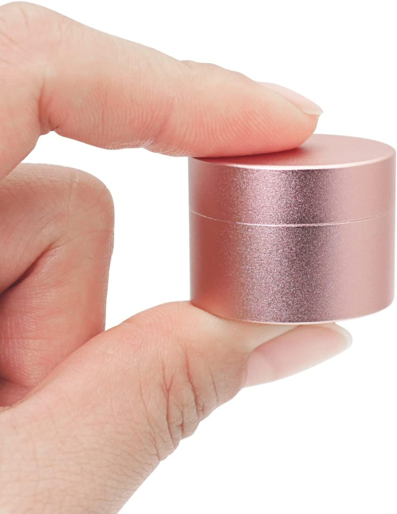 Portable Daily Pill Case, Heavy Duty Aluminium Alloy Round Pill Box, Waterproof Travel Pill Organizer, Pocket Purse Medicine Vitamin Holder EDC Container for Outdoor Camping Working