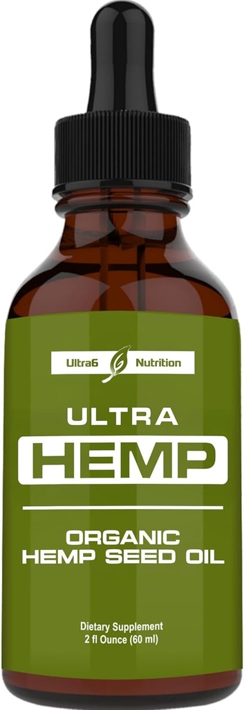 Ultra6 Nutrition Hemp Oil – Supports Smooth Movement, Flexibility & Joint Comfort – Hemp Oil for Bone Health – 120 Servings – Made in USA
