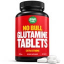 「No Bull」Lグルタミン錠、純粋なLグルタミンピル、非GMO、Lグルタミンサプリメント、自然にビーガン、ベジタリアンフレンドリーでグルテンフリー、1000mg