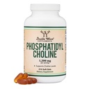 Phosphatidylcholine 1,200mg – 210 Softgels – ヒマワリとソイレシチン(コリンサプリメント)の強化バージョン - 非GMOとグルテンフリー、ダブルウッドによる脳の健康をサポート