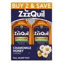 ZzzQuilの液体の睡眠の援助、眠る眠り、Diphenhydramine 50mg HCl、Chamomileの蜂蜜の味付けされた、夜間睡眠の援助の液体、大人のための睡眠の援助、2パック、24のFLのOZ