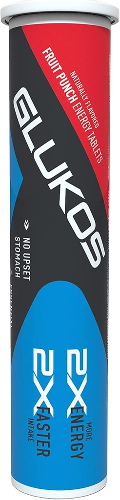 グルコのエネルギーChewableタブレット(14のタブレットの1の管)、フルーツ パンチの味