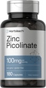 ホアハチ亜鉛ピコリン酸100mg | 180カプセル | 高効力 | 非GMO、グルテンフリー | 亜鉛サプリメント