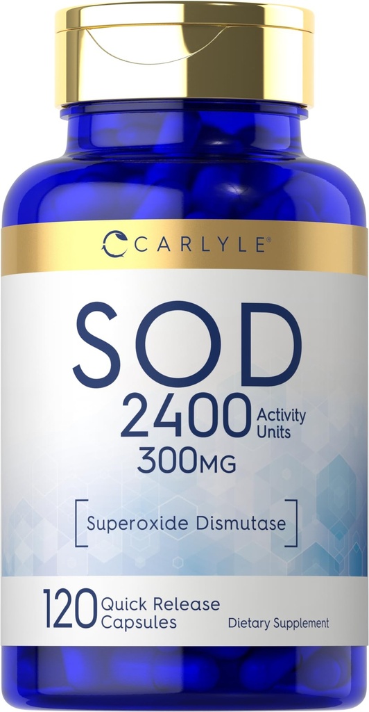 カルライルS.O.D.サプリメントカプセル | 300mg | 120カウント | 超オキシド・ディスミューターゼ | 非GMO・グルテンフリー