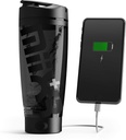 Promixx充電シェーカーボトル(MiiXR+ Edition) | サプリメント収納・掃除しやすいトライタンカップ(20oz | ステルスブラック)