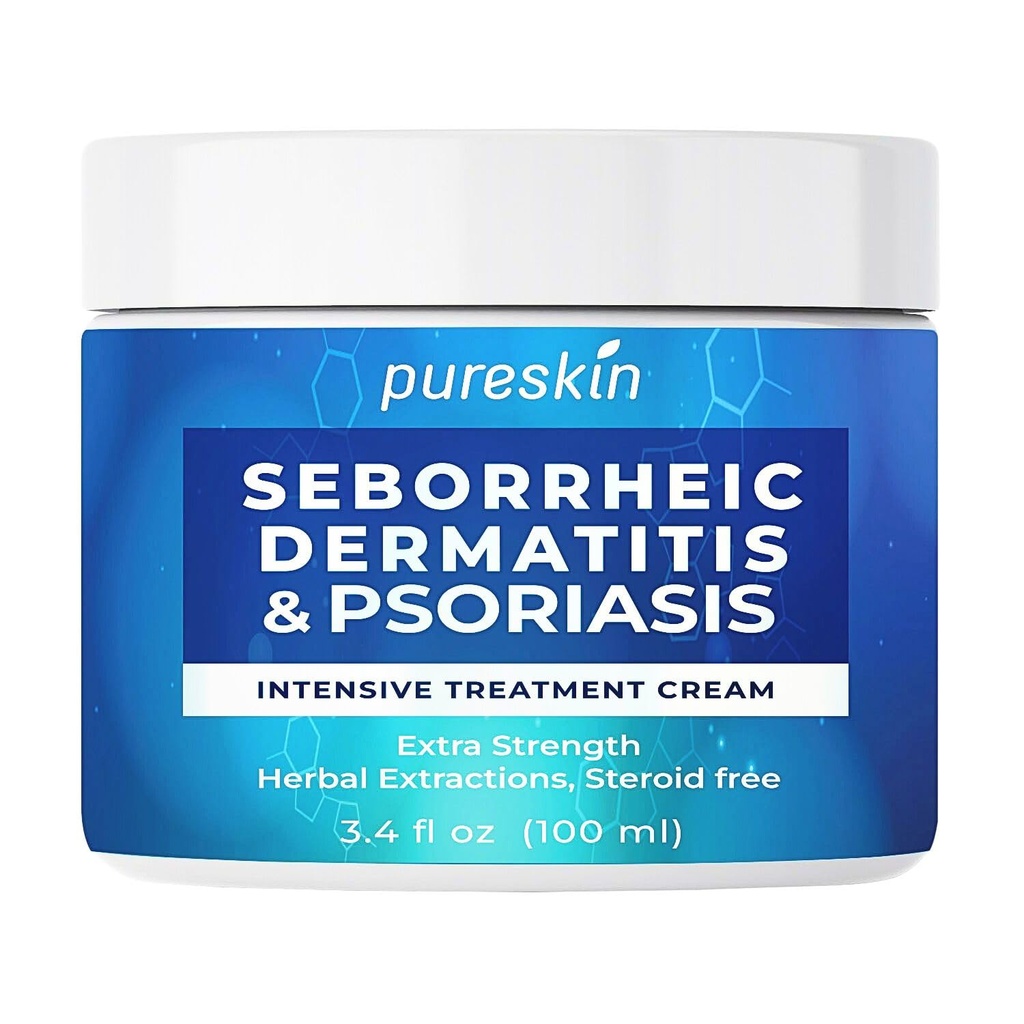 Seborrheic皮膚炎乾癬クリーム:抗真菌治療 - 伝統的なハーブ注入 - 焼け止め皮の救済 - ステロイドは持続結果3.4 Ozを持続させます