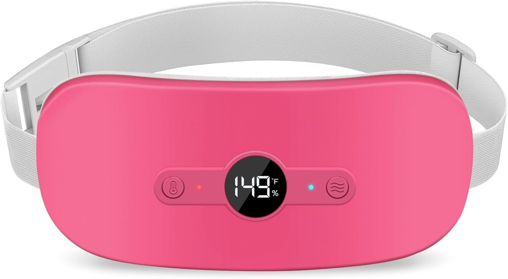 期間のためのNOWISHのヒート パッドは痛みの軽減、6つの熱レベルおよび6つのマッサージ モードと再充電可能な携帯用電気コードレスの月経のヒート パッド、女性のためのクリスマスのギフトの少女、赤いです