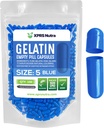 XPRS Nutraのサイズ5の空のカプセル-100の計算の非常に小さい空のゼラチンのカプセル-Pills DIYのカプセルの詰物-Do-It-Yourselfのビタミンの補足のための満たされた丸薬のゲルの帽子(青)