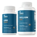 Dr. Tobias Lung Health & Psyllium Daily Supplements、Lung Cleanse & Detox Formula、Psyllium Husk、ビタミンC、Butterbur、Quercetin、Daily Fiber、Lung Supplementと健康な腸の動きをサポート