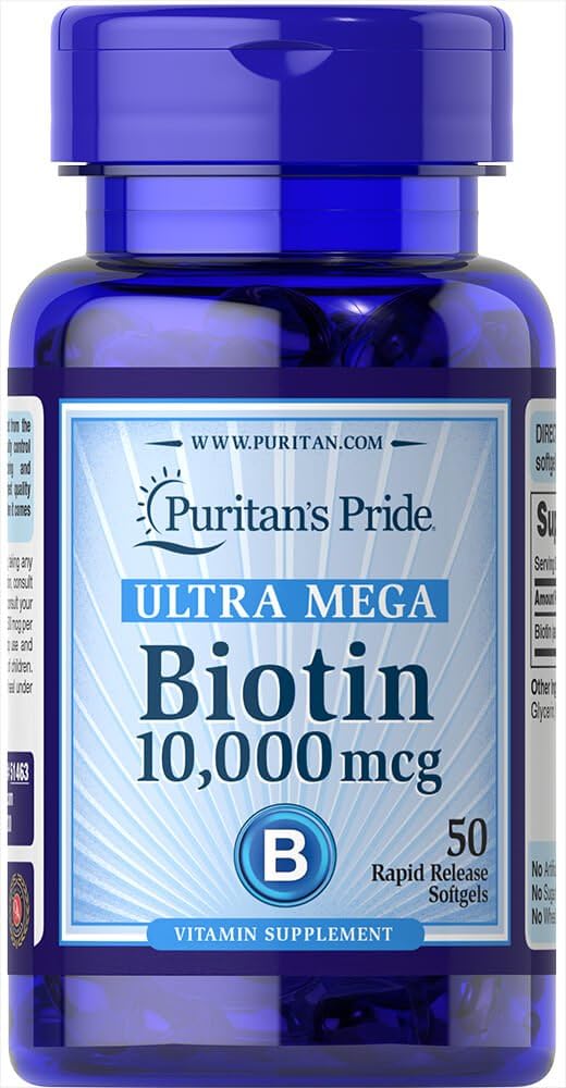 Puritan's Pride Ultra Mega Biotin 10000 Mcg 50 カウント