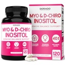 女性のためのMyo-Inositol&D-Chiroイノシトールサプリメント(120カプセル、理想的な40:1の比率のミオイノシトール)女性のためのホルモンバランス - サードパーティテスト、ビーガンセーフ&米国 - 120カウント