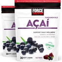 Force Factor Acai Soft Chews for Immune Support, Oxidative Stress Defense, Superfood and Antioxidants Supplement, Non-GMO, Gluten-Free, and Vegan, Acai Berry Flavor, 30 Soft Chews, 2-Pack