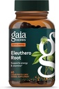 Gaia Herbs Eleuthero Root - エネルギー, スタミナ & メンタル耐久サポート - Eleuthero Root (シベリアGinseng) アダプトゲンハーブサプリメント - 60 ビーガン液体フィトカプセル(30日供給)