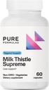 PureFormulas Milk Thistle Supreme 250 mg – Liver Health & Antioxidant Support – Non-GMO Vegetarian Capsules – 60 Count