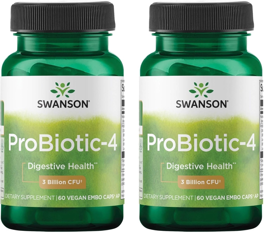 Swanson Probiotic-4 3億Cfu 60ベジキャップ(2パック)