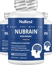 NuBrain - 高度な脳ブースター - ビタミンB6、Ginkgo Biloba、Bacopa Monnieriとメモリ、フォーカス&クラリティを向上させます - 男性と女性のための脳サプリメント - 3パック  3ヶ月の供給