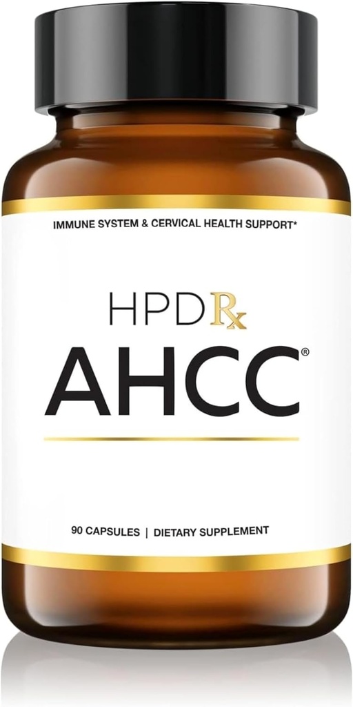 HPD Rx Premium AHCC&シイタケマッシュルーム 1100 mg/サービングサプリメント, 自然免疫ブースター, 自然なキラー細胞活動を維持します。 | AHCCは30以上の研究で提供されています | 30日の供給, 1-パック