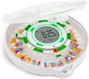Live Fine 28-Day Automatic Pill Dispenser with Upgraded LCD Display, Key Lock, Sound & Light for Prescriptions, Medication, Vitamins, Supplements & More