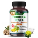 Rhodiola Roseaサプリメントは、アッシュワガンダ、マグネシウム、L-テアニン、セントジョンズワート、レモンバーム - サポート気分、睡眠の質、およびメンタルフォーカス  150カプセル