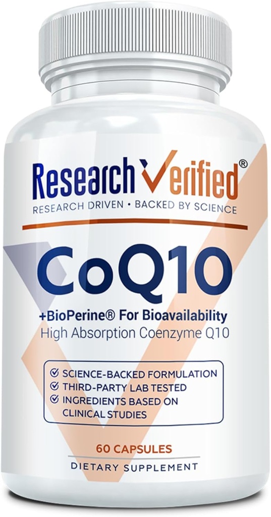 調査はCoQ10-100%の純粋な余分強さ300mg CoQ10を--Bioperineとの吸収そして生物学的利用性を改善しました-酸化防止レベル、心血管の健康、60のビーガン カプセルを改善します