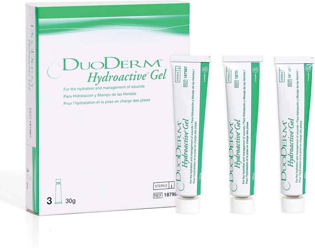 ConvaTec DuoDERMの加水活動的な生殖不能のゲル、部分的および完全な厚さの傷、援助のオートライド、187987の箱3の管の管理のための30グラムの管