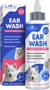 Cat & Dog Ear Cleaner Drops & Wash Solution - Yeast Otic Infection Treatment & Itchy Ear Relief for Pet - Wax Remover & Flush Remedy for Any Pets