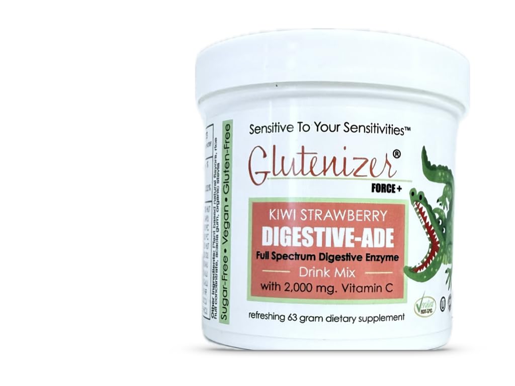 十分なC - Glutenizer力プラスキウイ - イチゴ消化 - アデドリンクミックス - 自然に効果的、プレミアム、2,000mgのフルスペクトラム酵素ブレンド。 ビタミンC - 酸の還流、消化溶液