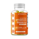 Vitamatic砂糖の自由なビタミンD3 50,000 IU週の補足- 120のペクチンによって基づくグミー-骨、歯および免疫サポートのためのビタミンDのカプセル(50000 IU)