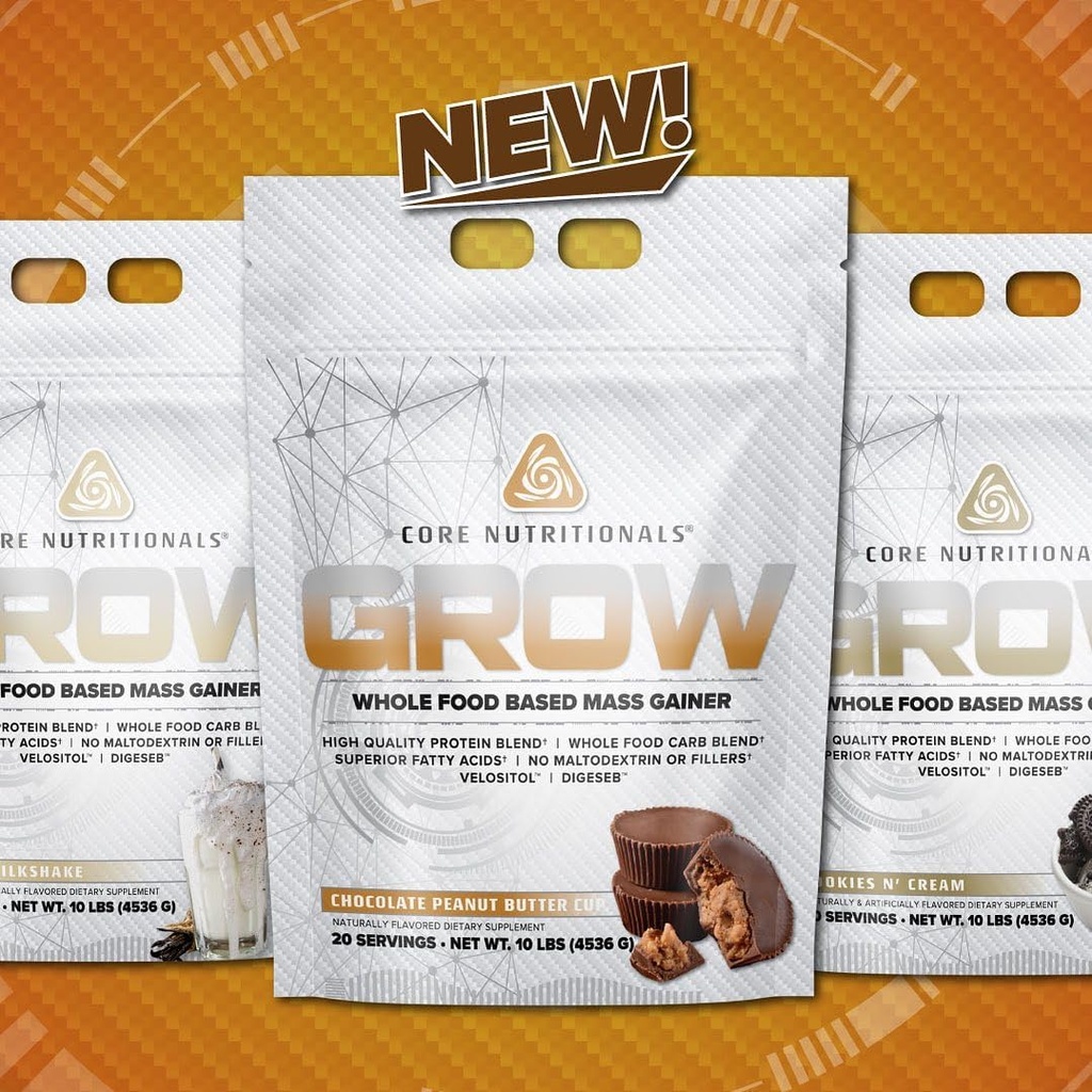 コア栄養剤は、マスゲインナーを育てます | 全フードカルブブレンド + プロテインブレンド | マルトデキストリンフリー | 880カロリー、50g タンパク質 | 10ポンド(バニラミルクセーク)