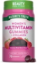 Nature's Truth Womens Multivitamin Gummies Plus Collagen & Biotin | 70 カウント | 非GMO&グルテンフリーサプリメント