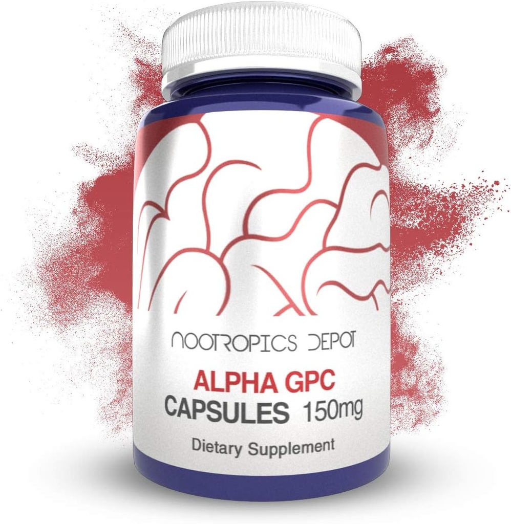 ノトropics デポ アルファ GPC カプセル | 150mg | 180 カウント | 角形サプリメント | 脳の健康の補足 | 健康な脳機能をサポート | 認知度を高めて下さい