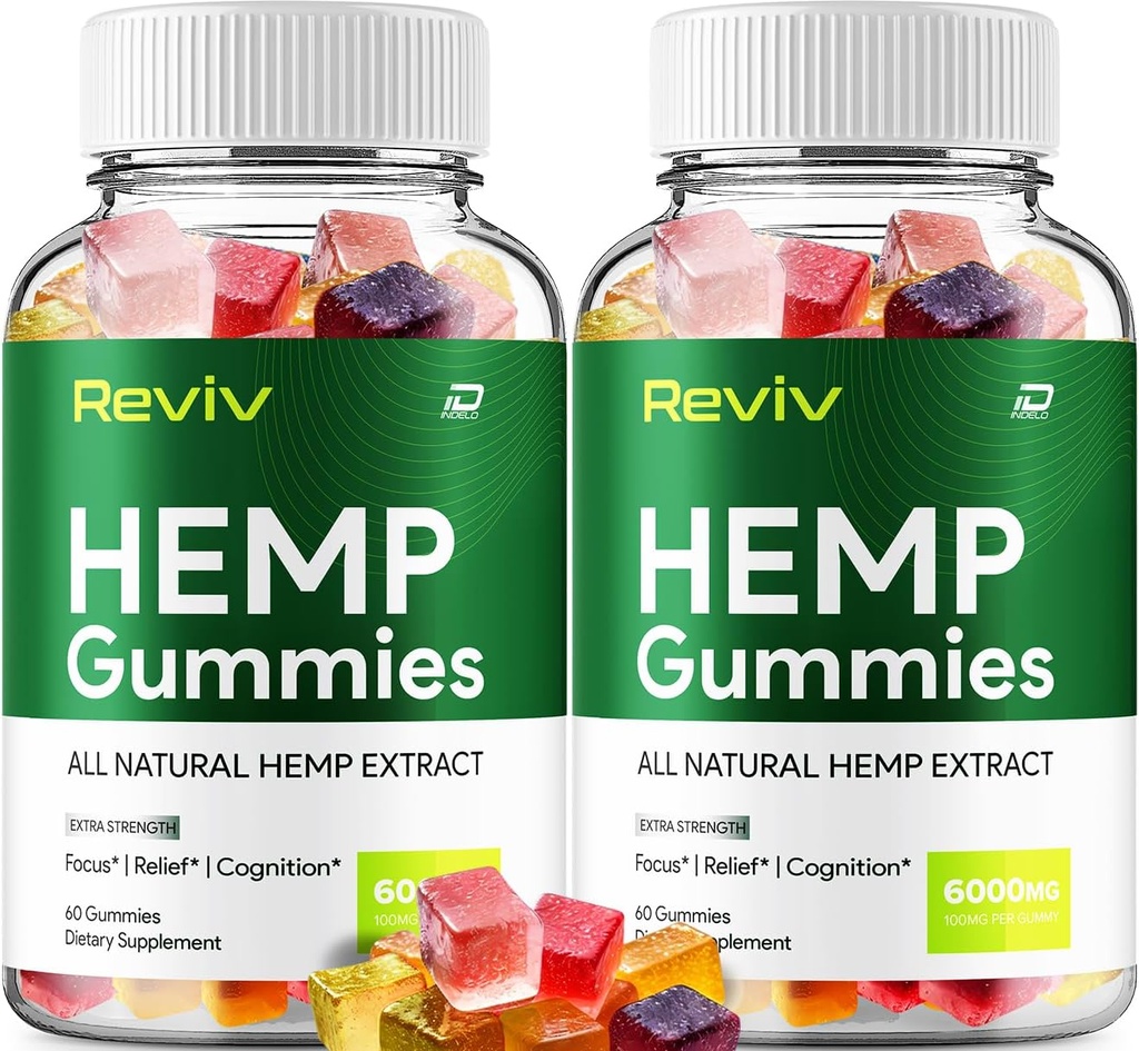 Reviv Hemp - with Hemp Seed Extract RevivHemp Gummies Tinnitus Herbal Supplement, Health and Wellness Support, All Natural Reviv Hemp Gummy (2 Pack - 120 Gummies)