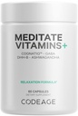 Codeage Meditate Vitamins + サプリメント - CognatiQ、DHH-B、GABA、Ashwagandha、有機マッシュルーム、ブルーベリー - BDNF脳の丸薬とNeuroprotein - ビーガン、非GMO、グルテンフリー - 60カプセル