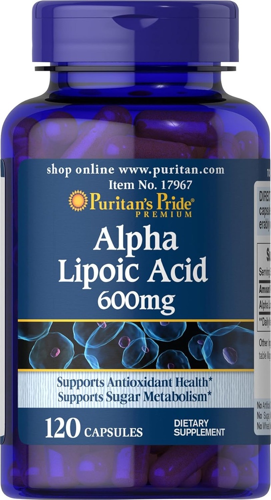 Puritanのプライドアルファリポ酸600 Mg、120の計算