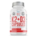 Dr. Boz - K2 + D3カプセル、66サービング - BioPerineとビタミンD3 K2サプリメント - Bone& Heart Health - 吸収性を高めました - 品質検査 - 米国製 - 5000iu(D3) - 400iu(K2) - セルフケア