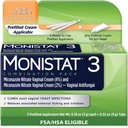 女性のためのMonistat 3日のイースト感染症の処置、3 Miconazoleの事前塗られたクリームのアプリケーター及び外的なMonistatの反エッチングのクリームの束