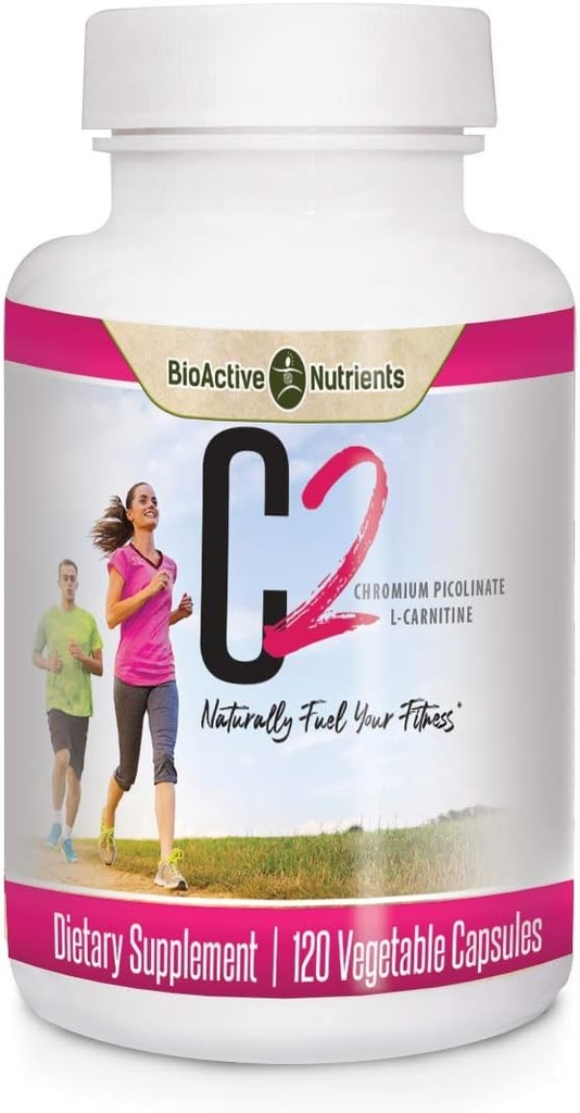 BioActive Nutrients C2-Chromium ピコリン酸L-カルニチンと脂肪と炭水化物のエイド代謝 - 120 野菜カプセル - 防腐剤なし