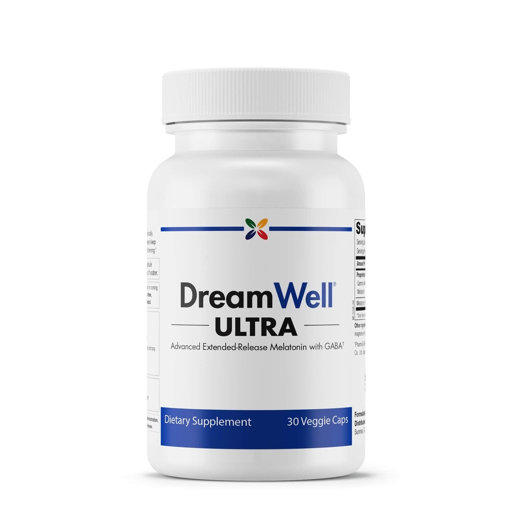 今すぐエイジングを止める - DreamWell Ultra - GABAと高度なメラトニン - 神経とストレスの救済、睡眠サポート - 非眠気と非ウサギの形成 - 30 Vcaps