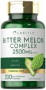 カルライルビターメロンカプセル 2500 mg | 200 カウント | 非GMO&グルテンフリーエキス | 複雑なサプリメント