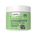 犬と猫のための動物エッセンシャルLONGEVITY Reishiキノコサプリメント - 健康な心血管&肝臓機能、長期健康、キノコパウダーエキス、抗酸化剤 - 1.8 Oz(パッケージ1)
