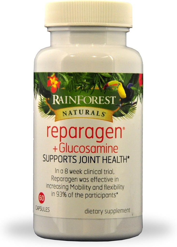 Reparagenプラスグルコサミン(60カプセル)臨床的に証明されるすべての自然な共同健康の補足はグルコサミンだけよりよくします