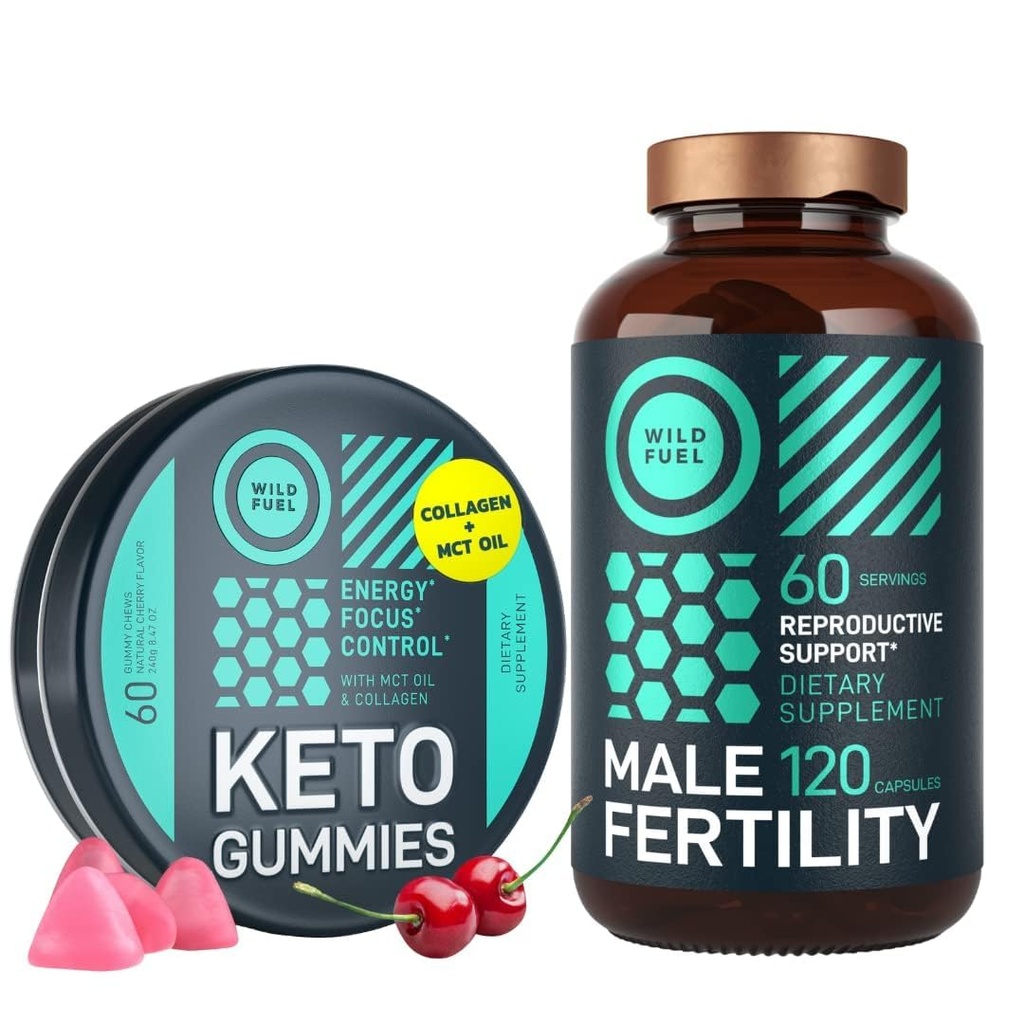 WILD FUELの男性の豊饒の補足およびKetoのグミズの健康およびエネルギー バンドル